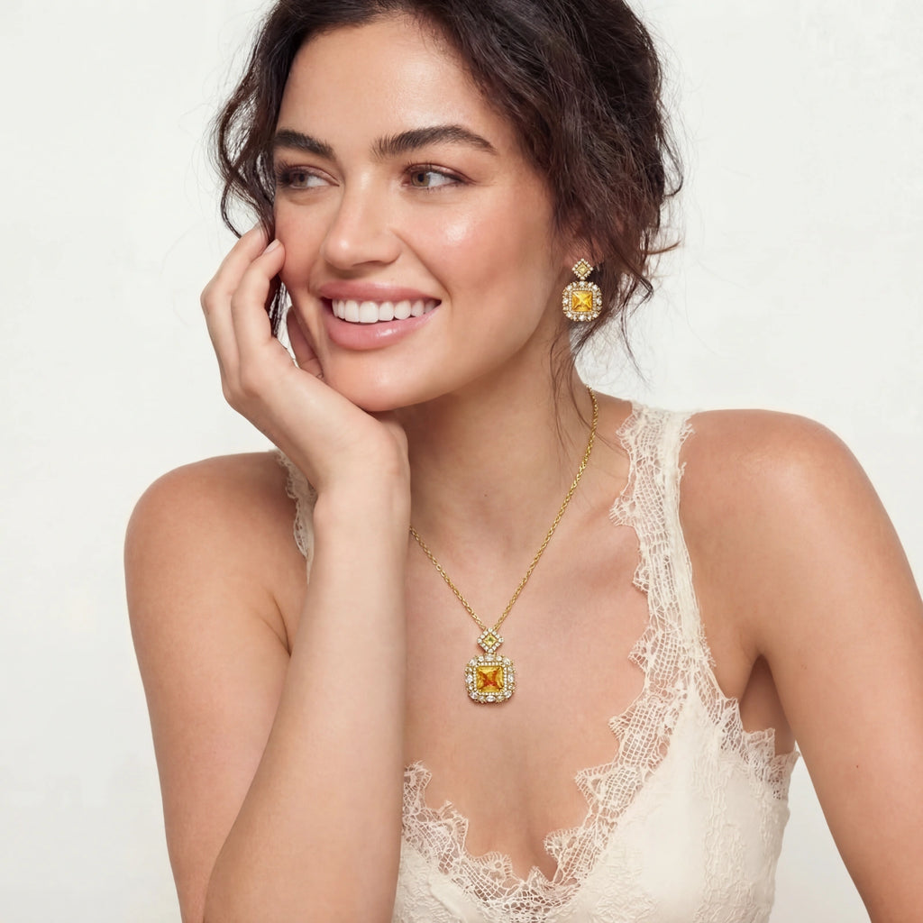Conjunto Lujo Cuadrado Dorado