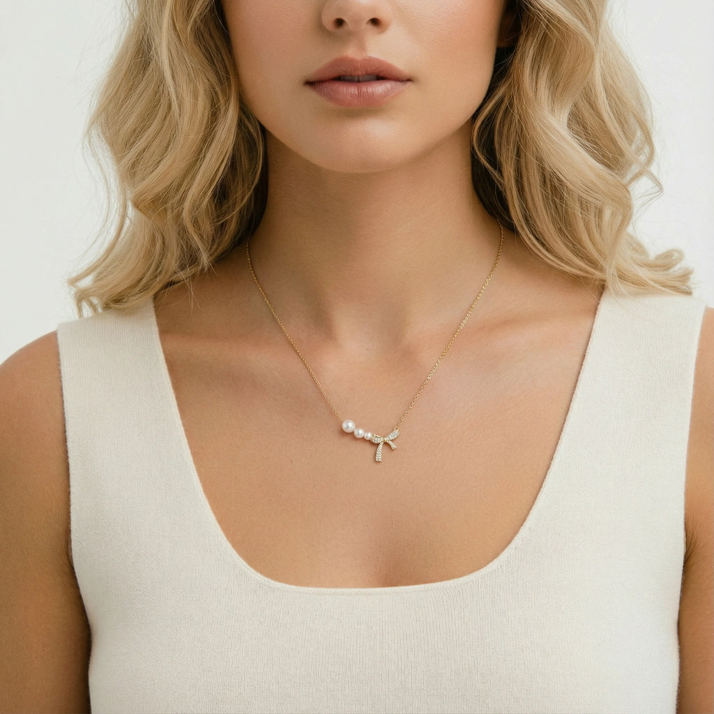 Collar Sueños de Lazo de Perlas