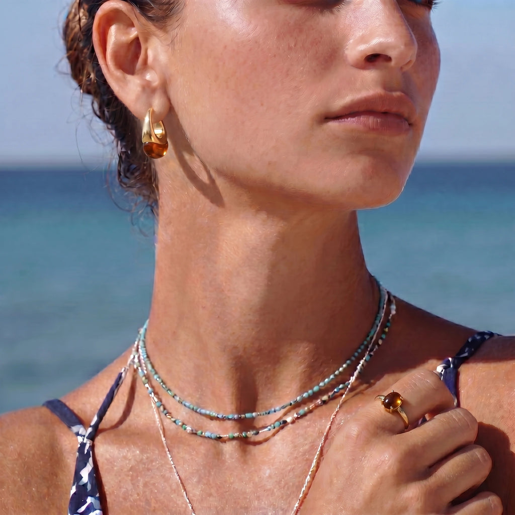 Pendientes Colgantes Amber Flow